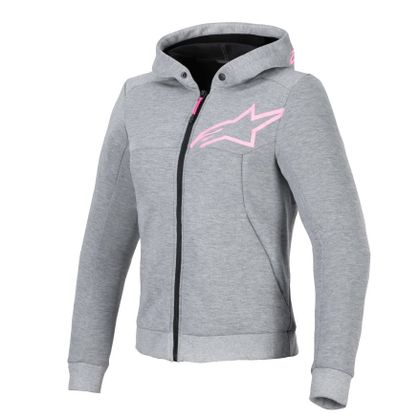 Sweat moto Alpinestars STELLA CHROME V2 SPORT - Gris / Rose Ref : AP3643 