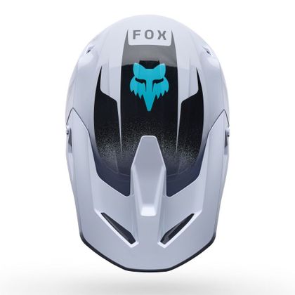 Kask cross Fox V1 - CLUTCH 2027 - Biały / Czarny