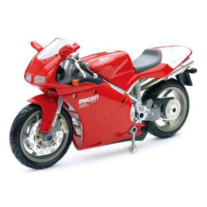 Miniature Newray Moto Ducati 998 S - Echelle 1/12° - Rouge / Noir