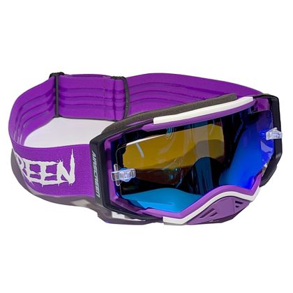 Masque cross Airscreen AERO 05 EX écran iridium blue 2025 - Violet / Gris Ref : ASM0088 / 001-017-IR5 