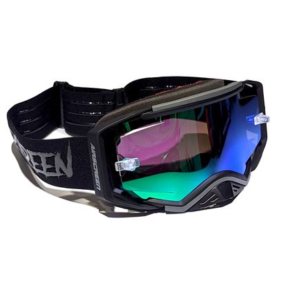 Masque cross Airscreen Aero 04 EX écran Iridum green 2025 - Noir / Gris Ref : ASM0012 / 001-017-IR4 