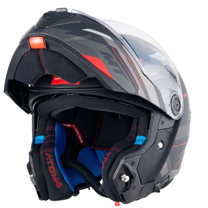 Casque modulable MT HELMETS ATOM 2 SV - BAST - Noir / Gris Ref : MTH0068 