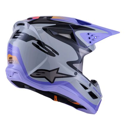 Alpinestars S-M3 JETTSON - KINDER Crosshelm - Grijs / Paars