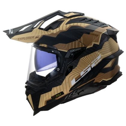 LS2 MX701 - EXPLORER CARBON - TRICK Integraalhelm - Zwart / Beige
