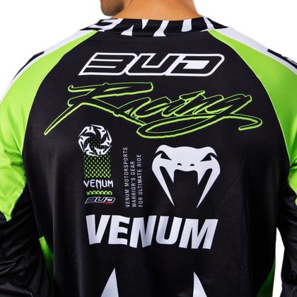 Venum X BUD RACING DRY-TECH Langärmeliges T-Shirt - Schwarz / Weiß