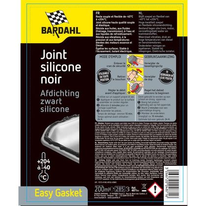 Colle Bardahl JOINT SILICONE NOIR - Huile & spray entretien 