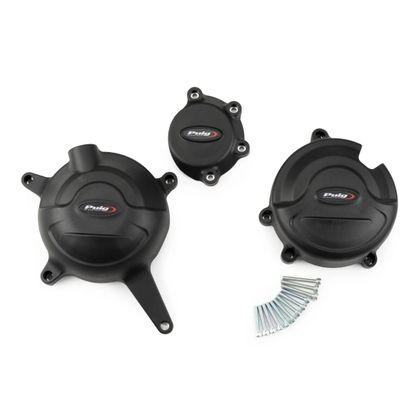 Protection Moteur Puig Kit de 3 pare-carters - Noir Ref : PUI0839 / 21648N HONDA 500 CB 500 HORNET - 2024 - 2025