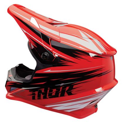Casco de motocross Thor SECTOR - WARP - RED BLACK 2020 Ref : TO2316 