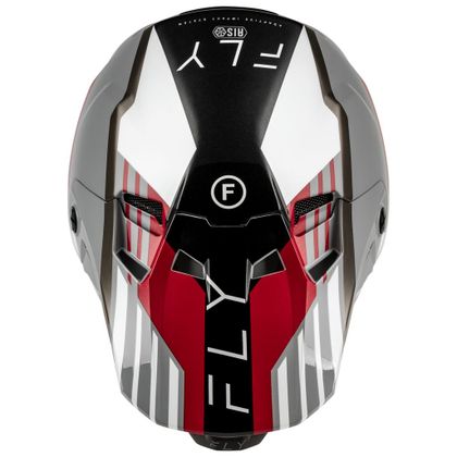 Casque cross Fly FORMULA CC - STRIKE 2026 - Gris / Rouge