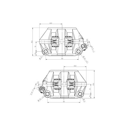 Etriers de frein Accossato radial monobloc forgé 100mm avec plaquettes frittées Universel - Noir