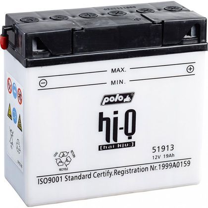 Batterie HI-Q 51913 ouverte Type Acide Livrée sans acide