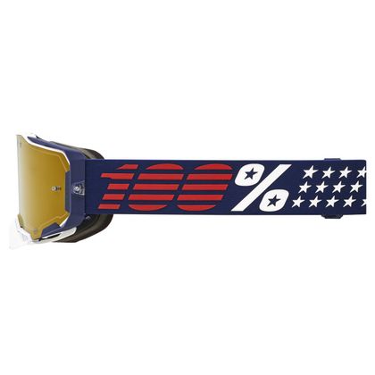 Masque cross 100% ARMEGA PATRIOT PACK 2 MASQUES 2026 - Blanc / Bleu