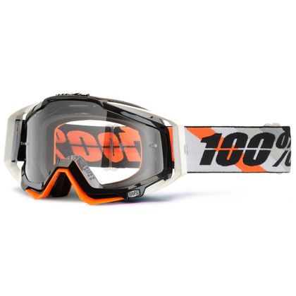 Masque cross 100% RACECRAFT PRIUM GREY/ORANGE CLEAR 