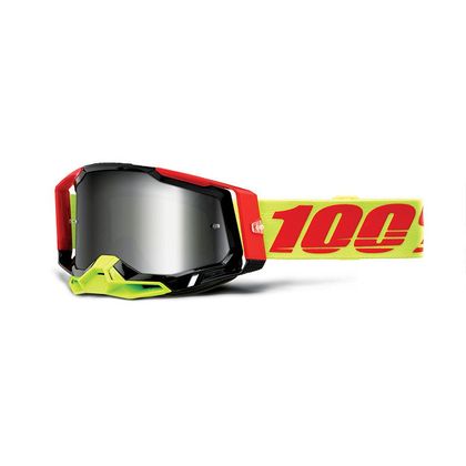 Gafas de motocross 100% RACECRAFT 2 - WIZ - SILVER 2023 - Rojo / Amarillo