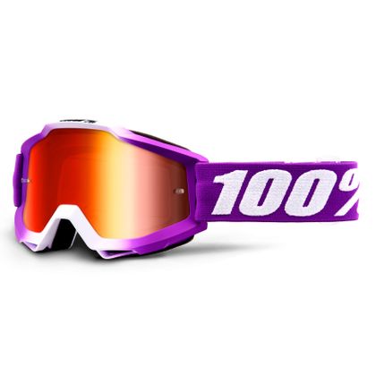 Gafas de motocross 100% ACCURI FRAMBUESA - PANTALLA IRIDIUM ROJO 2020