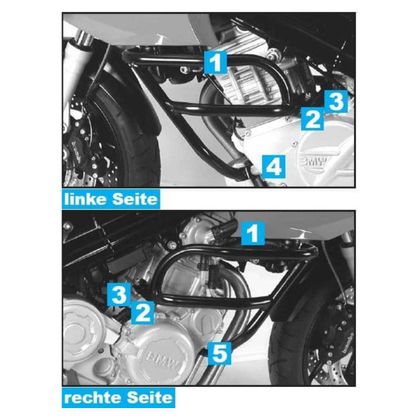 Pare-carter Hepco & Becker crash bar - Gris