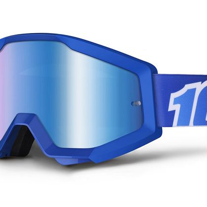 Gafas de motocross 100% STRATA - BLUE LAGOON  IRIDIUM LENS  2018