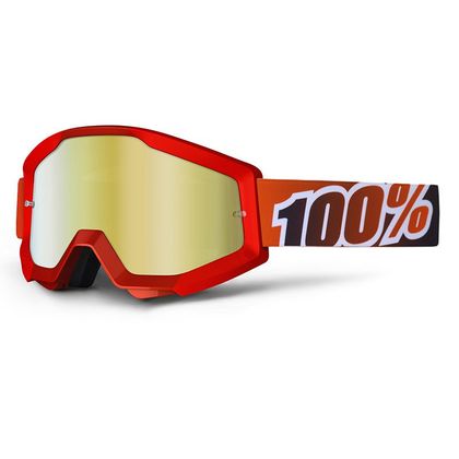 Gafas de motocross 100% STRATA - FIRE RED IRIDIUM LENS  2018 Ref : CE0325 / NPU 