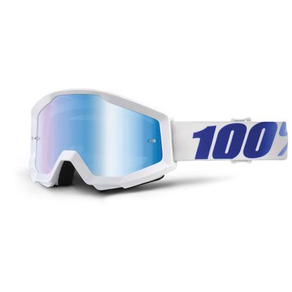 Gafas de motocross 100% STRATA - EQUINOX - PANTALLA IRIDIUM AZUL 2020