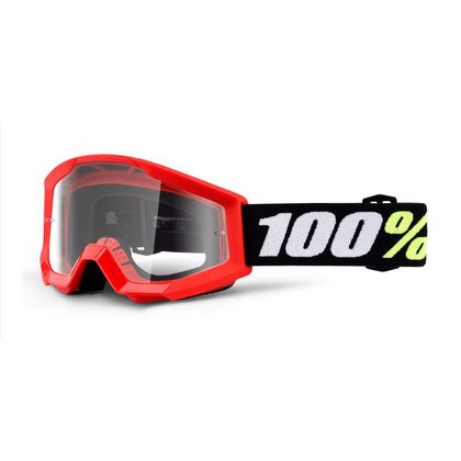 Gafas de motocross 100% STRATA MINI RED - PANTALLA CLARA NIÑO