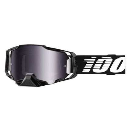 Gafas de motocross 100% ARMEGA BLACK - SILVER FLASH MIRROR 2022