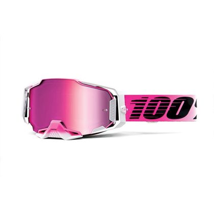 Gafas de motocross 100% ARMEGA HARMONY 2024 - Rosa / Blanco