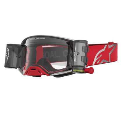 Masque cross Alpinestars SUPERTECH FIRMA ROLL-OFF 2027 - Rouge / Gris