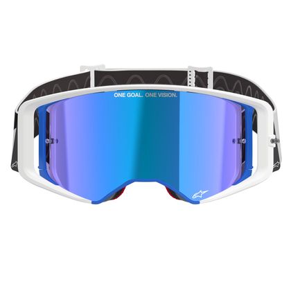Alpinestars SUPERTECH CORP IRIDIUM 2025 Cross-Maske - Blau / Orange
