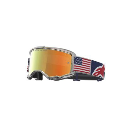 Masque cross Alpinestars VISION 5 EDITION LIMITEE Fiftyfold 2026 - Bleu / Rouge Ref : AP4743 / 5102027-7363-OS 