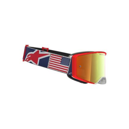 Masque cross Alpinestars SUPERTCH EDITION LIMITEE Fiftyfold 2026 - Bleu / Rouge