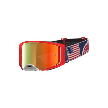 Masque cross Alpinestars SUPERTCH EDITION LIMITEE Fiftyfold 2026 - Bleu / Rouge Ref : AP4744 / 5103627-7363-OS 