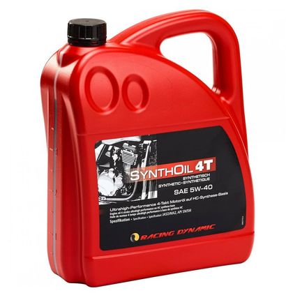 Huile moteur Racing Dynamic SYNTHOIL- 5W40 - 100% Synthétique 4 LITRES universel Ref : 55020100041 / 5702831246000040 