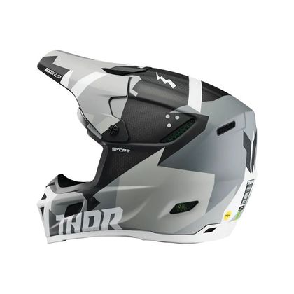 Casque cross Thor REFLEX - SPORT CARBON - BRAVE 2025 - Gris / Blanc