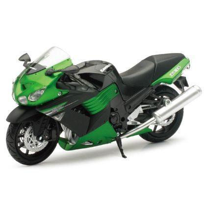 Moto a escala Newray Moto Kawasaki ZX-14 - Escala 1/12° - Verde / Verde