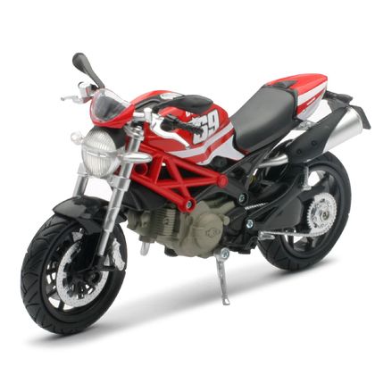 Moto a escala Newray Moto Ducati 998 S - Escala 1/12° - Rojo / Negro