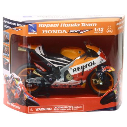 Miniature Newray Moto GP Honda Repsol Marc MARQUEZ - Echelle 1/12° - Orange / Noir