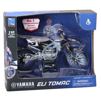 Moto a escala Newray Moto Yamaha 450 YZF Eli TOMAC - Escala 1/12° - Azul