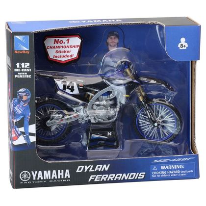 Miniature Newray Moto Yamaha 450 YZF Dylan FERRANDIS - Echelle 1/12° - Bleu