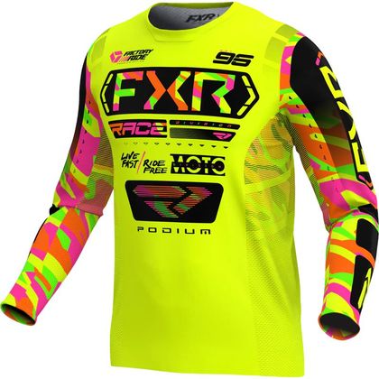 FXR PODIUM MX 25 2026 Cross jersey - Yellow / Multicolour Ref : FXR0826 