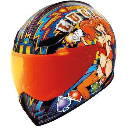 Casque Icon DOMAIN - LUCKY LID 4 - Rouge Ref : IC0867 