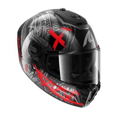 Shark SPARTAN RS CARBON SHIEVER Integraalhelm - Grijs / Rood