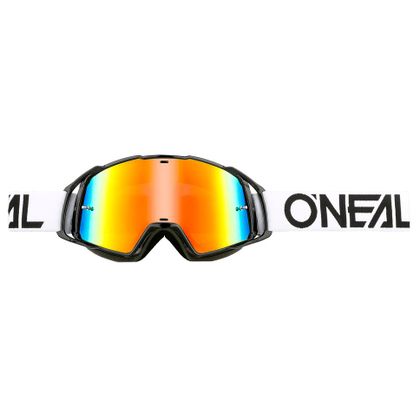 Gafas de motocross O'Neal B-20 - FLAT NEGRO BLANCO - PANTALLA IRIDIUM - 2018