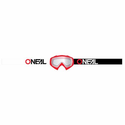 Maschera da cross O'Neal B-10 - TWOFACE ROSSO - VISIERA TRASPARENTE - 2018