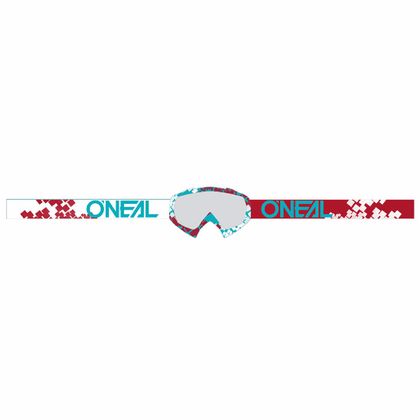 Maschera da cross O'Neal B-10 - PIXEL RUBY TEAL - VISIERA TRASPARENTE - 2018