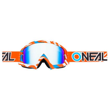 Gafas de motocross O'Neal B-10 - STREAM NARANJA AZUL - PANTALLA IRIDIUM - 2018 Ref : OL0988 / 6024-411O 