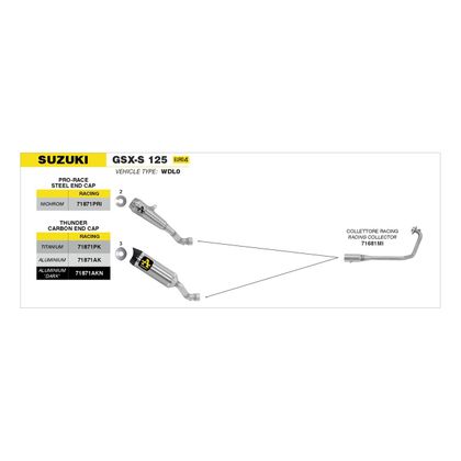 Arrow THUNDER ALU Racing Schalldämpfer - Grau