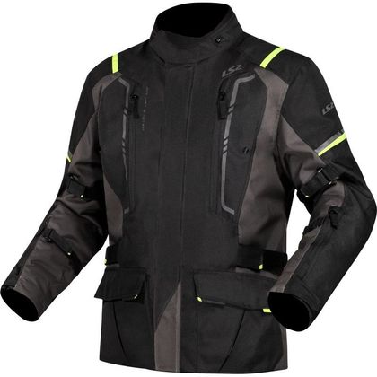 Veste Moto LS2 NARVIK - Noir / Jaune Ref : LS1325 