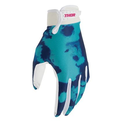 Thor LAUNCH - BLEACH - KINDER Cross-Handschuhe - Weiß / Blau