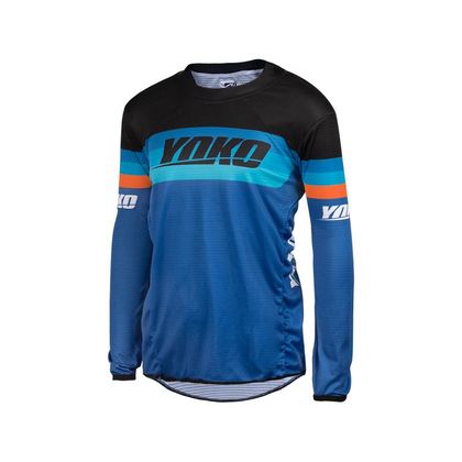 Camiseta de motocross Yoko SKIDI YOUTH BLUE/BLACK/ORANGE