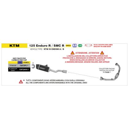 Silencieux Arrow INDY RACE EMBOUT CARBONE - Noir